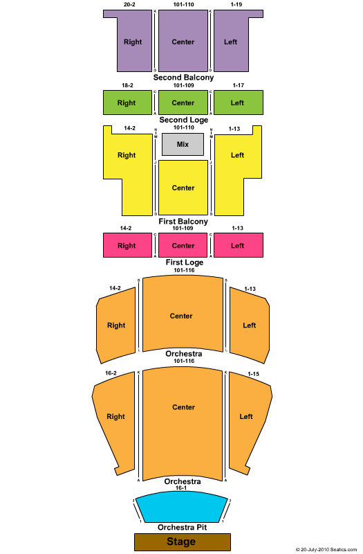 Carolina Theatre Seating Chart